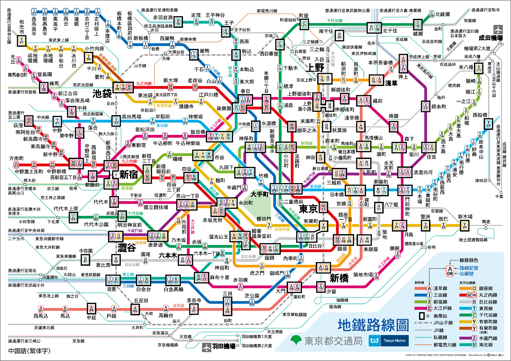 東京地鐵地鐵圖